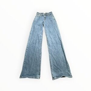Abrand Jeans Womens 24 Blue 94 Mid Baggy Wide Leg Light Wash Denim Pants